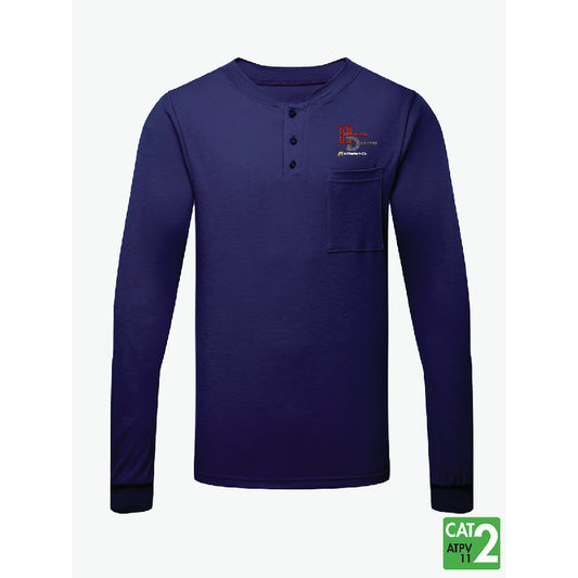 Front Line 6.9 oz Henley Long Sleeve T-Shirt – Style 660 - Pay with Points
