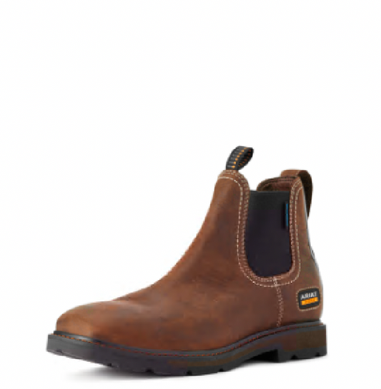 MNS Groundbreaker Chelsea Waterproof Wide Square Toe Work Boot- Pay with Points